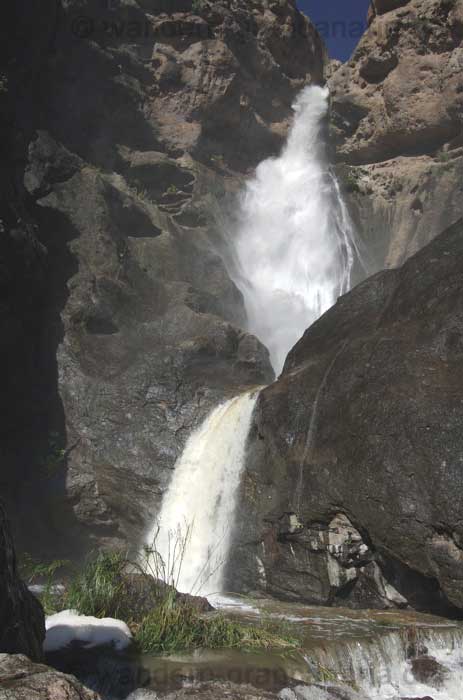 Foto oberer Teil Wasserfall Soria